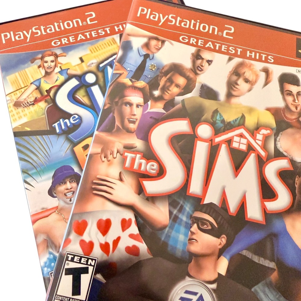 EA Games The Sims & Bustin Out PlayStation 2 PS2‎ Greatest Hits Bundle Good